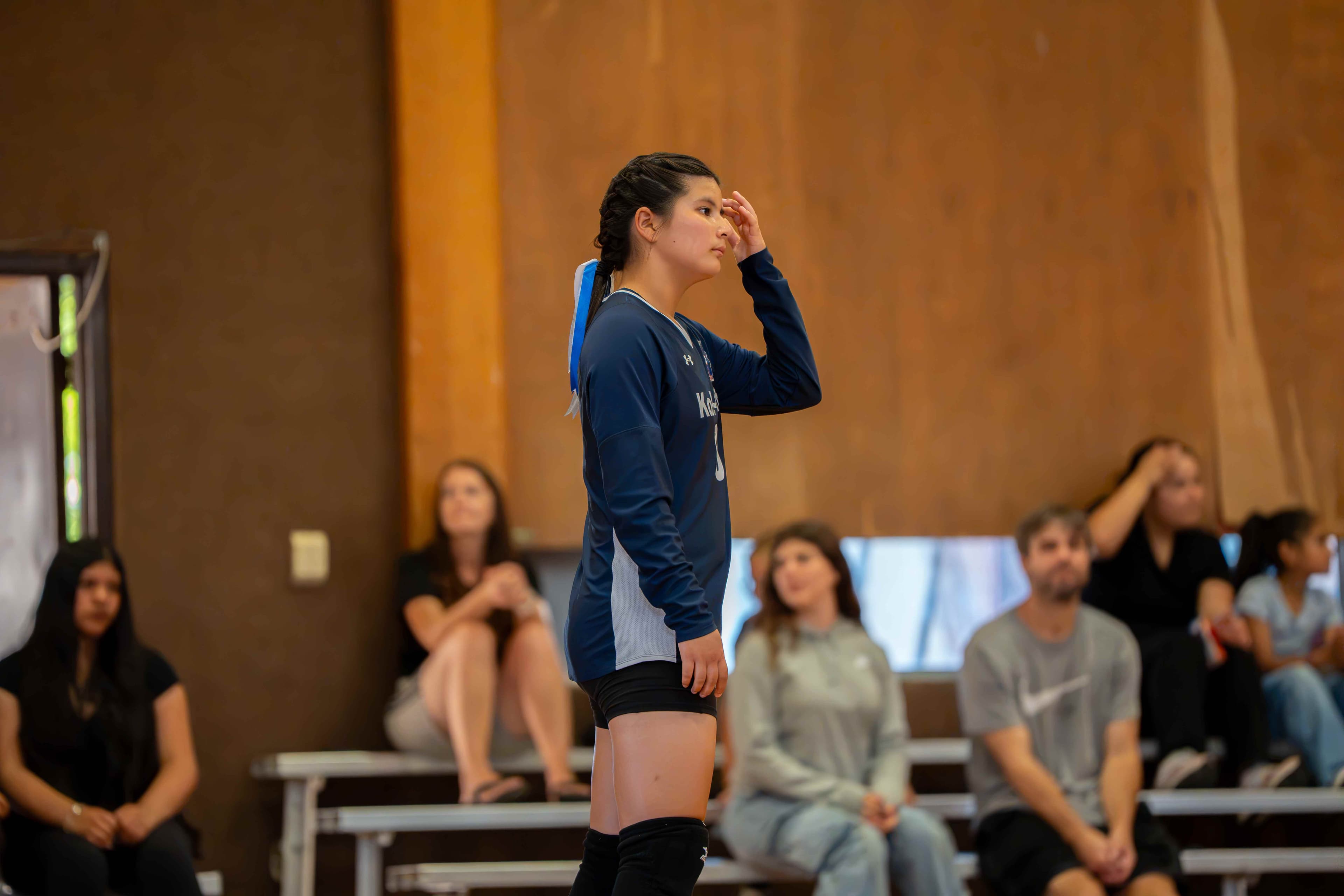 A Crusader reads the defense before the point starts.