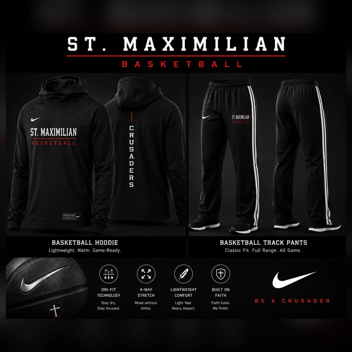 Basketball Hoodie & Track Pants Set