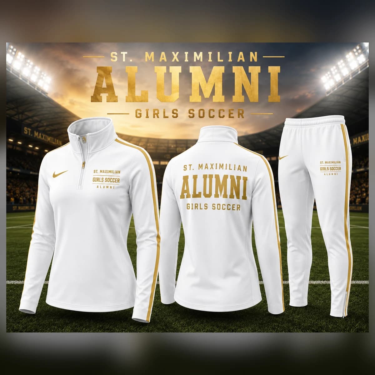 Girls Soccer Alumni Quarter-Zip Track Set