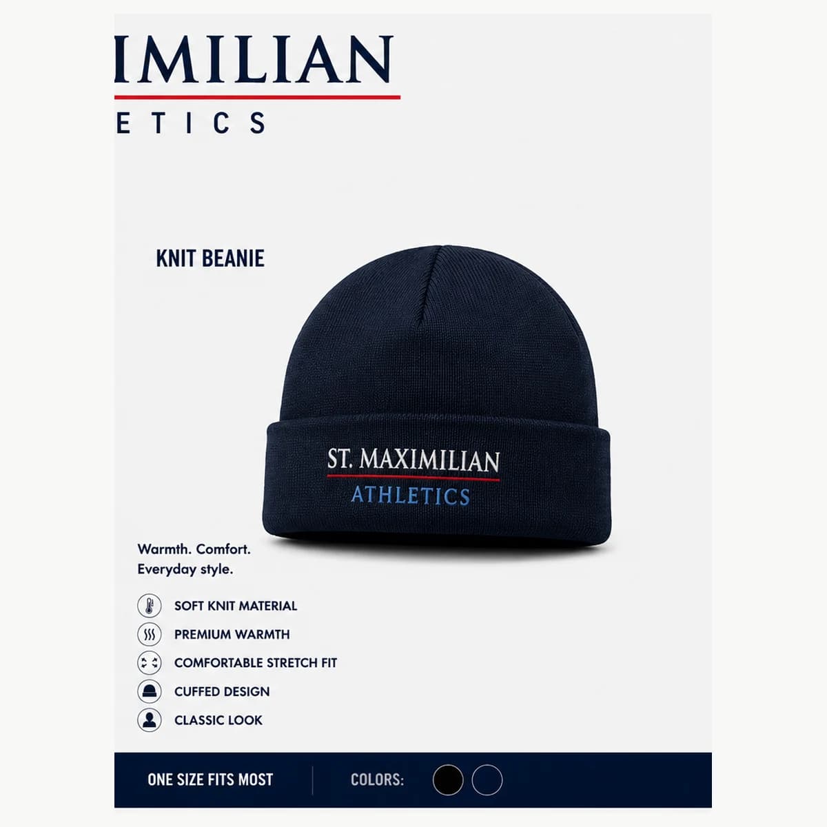 St. Maximilian Athletics Knit Beanie