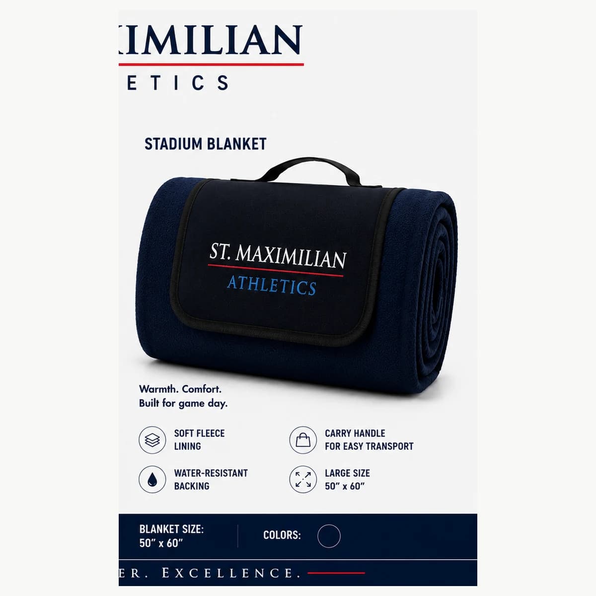 St. Maximilian Athletics Stadium Blanket