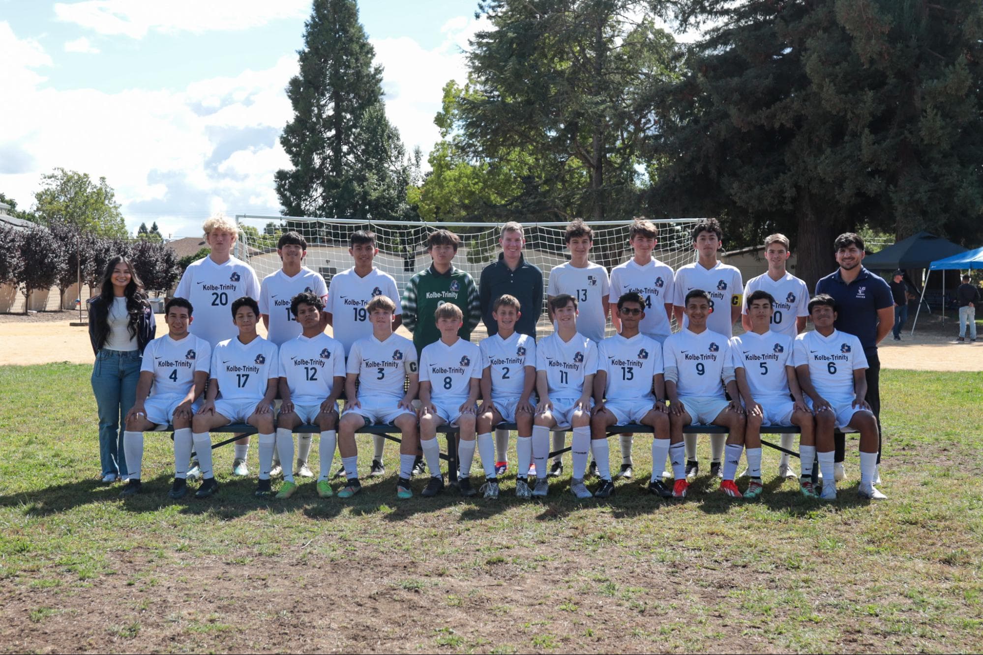Fall soccer action at St. Maximilian Field.